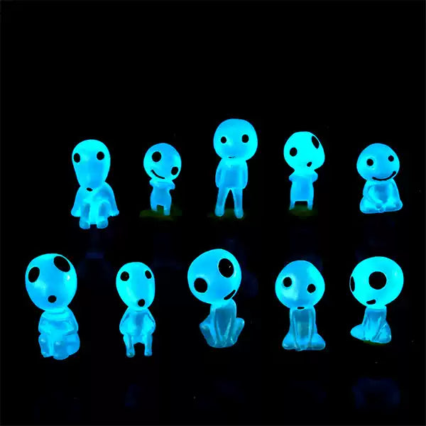Blue and green luminous elf ghost