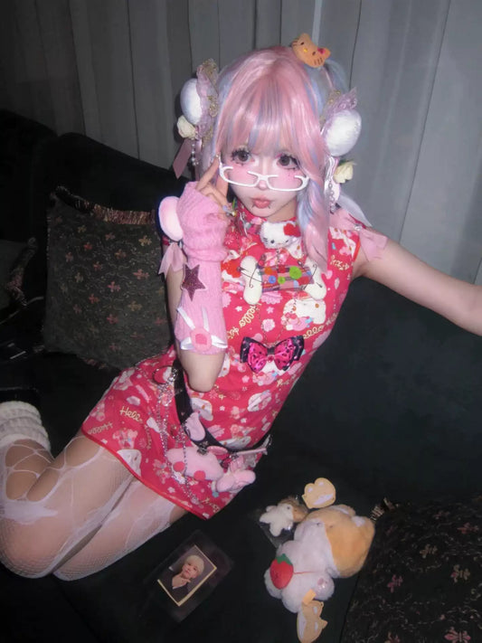 Y2K Japanese Cheongsam Dress