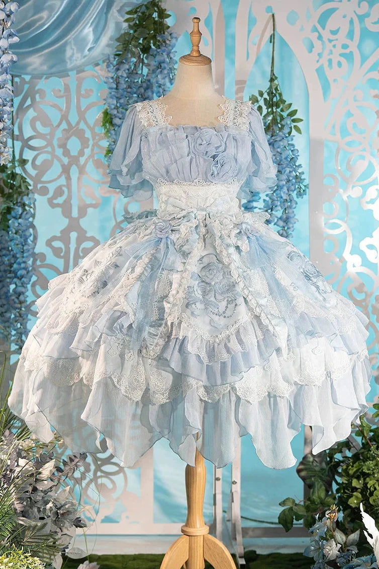 Fairy Princess Lolita Jumper Skirt + Hair Accessories + Sleeves