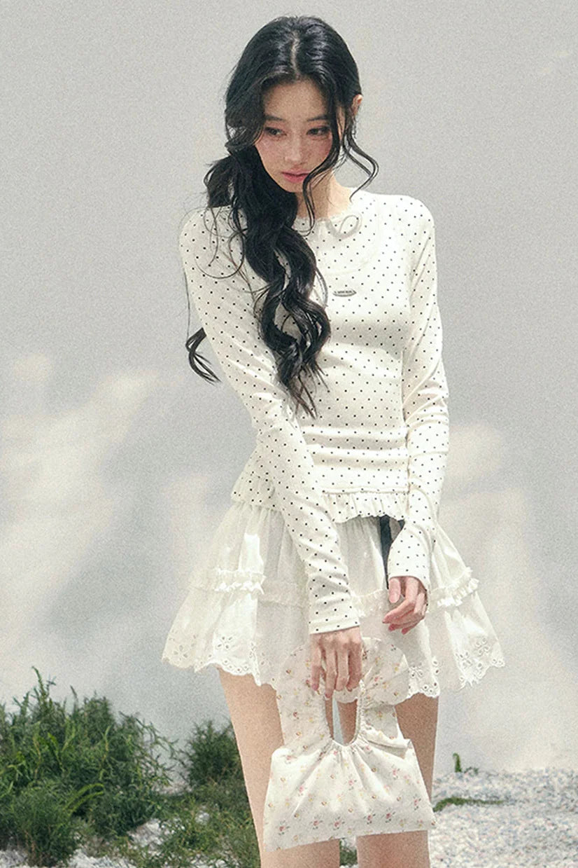 Pure White Dot Top