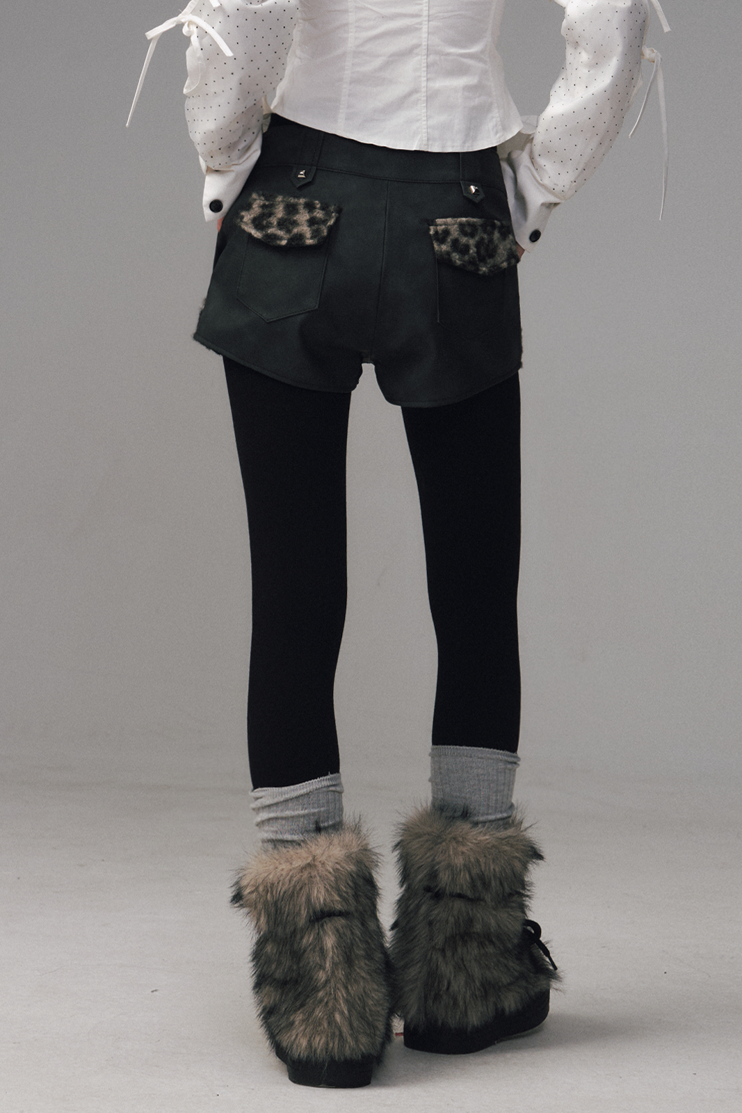 Garden Gray Fleece Tights