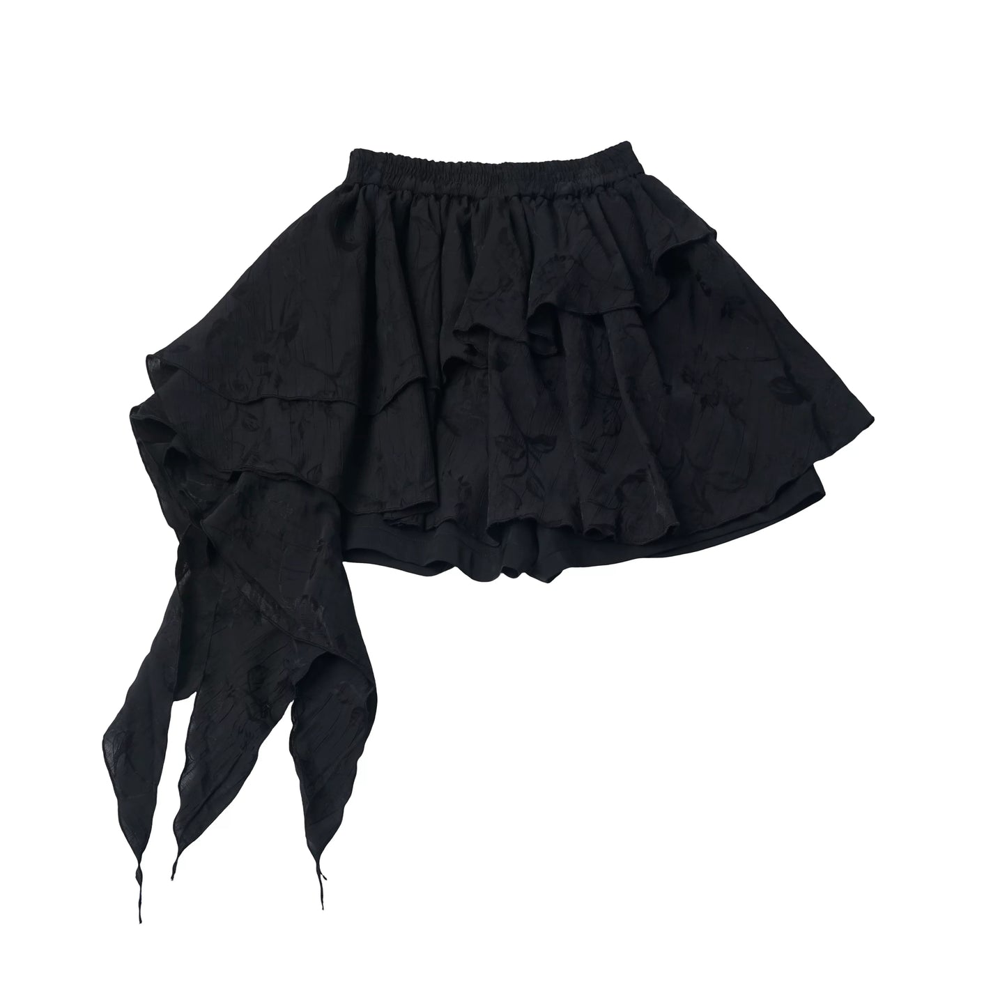 Ships Now [“Moon-Washed Floating Clouds”] Chiseled Character Pattern New Chinese-Style Waist Belt, Asymmetrical Design for Layering Underwear to Slim