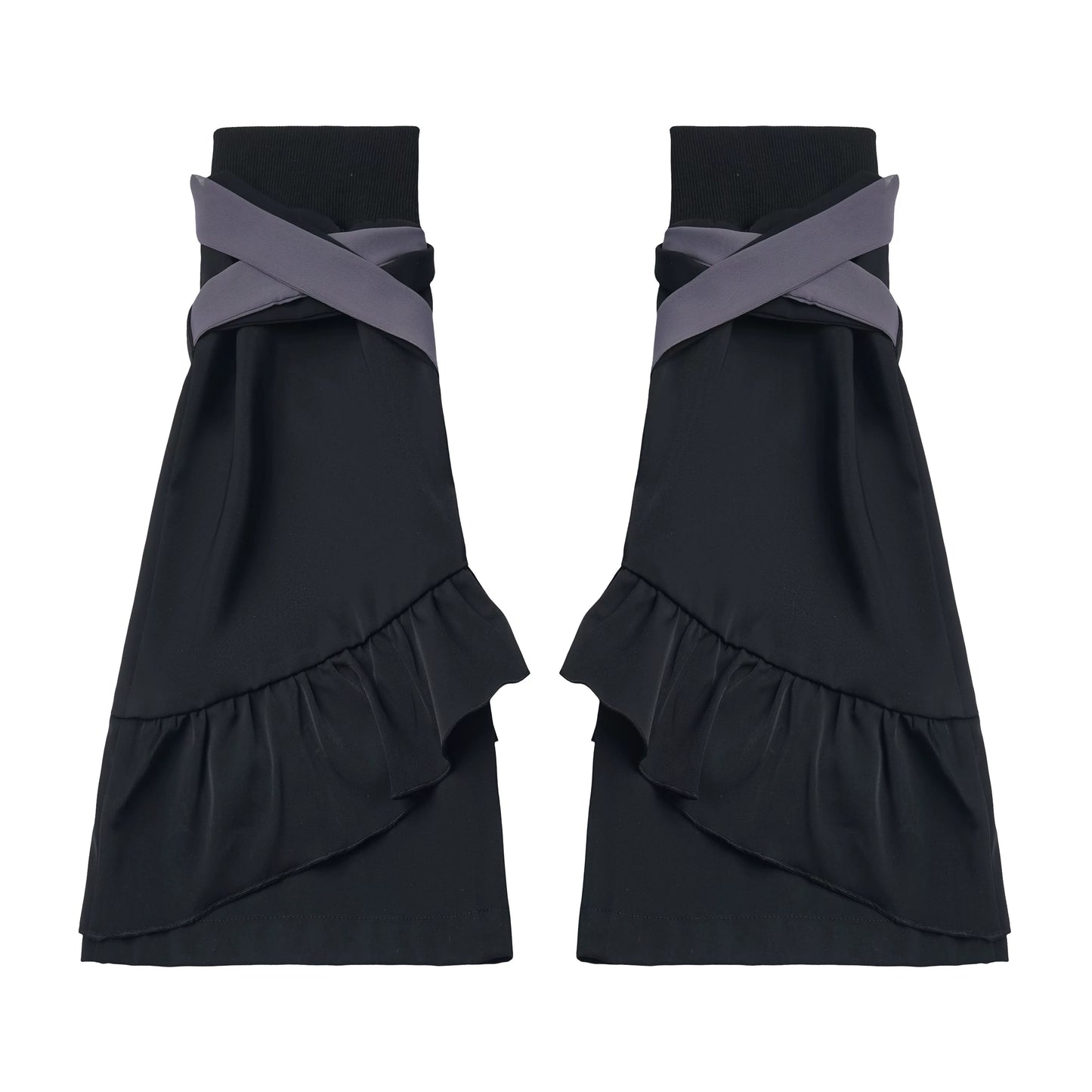 Ships Now [“Moon-Washed Floating Clouds”] Chiseled Character Pattern New Chinese-Style Waist Belt, Asymmetrical Design for Layering Underwear to Slim