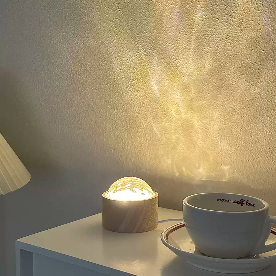 wind rotating water ripple light