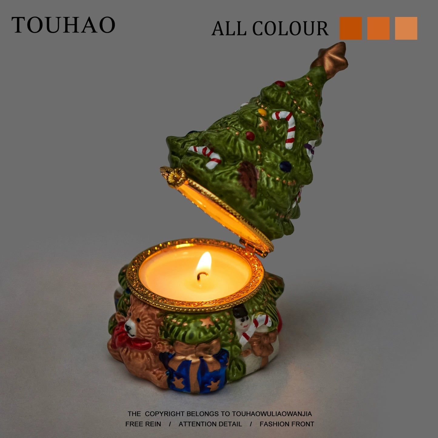 Cute Ceramic Storage Box Ornament Christmas Gift