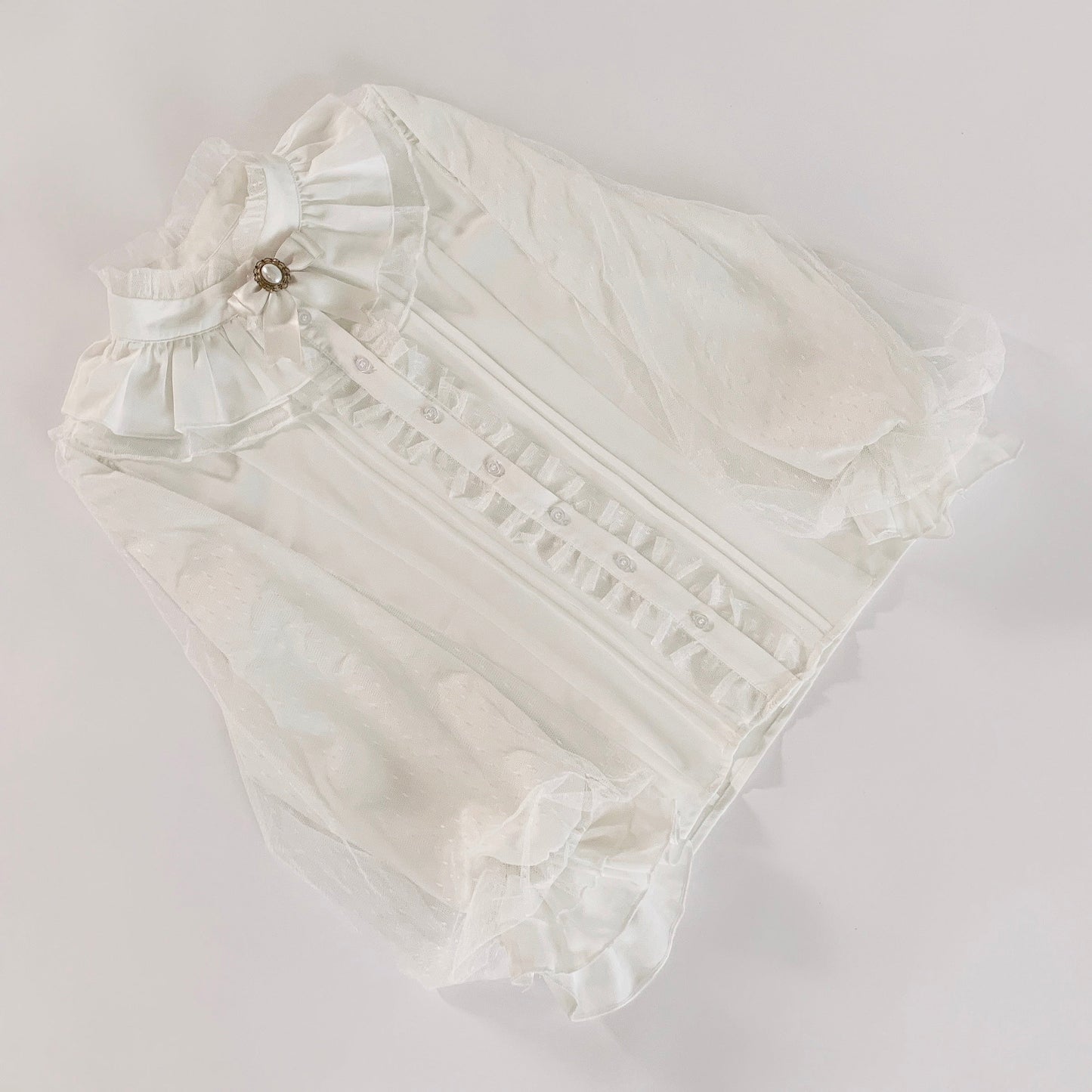 Dim Moonlight~Classic Lolita Chiffon Yarn Inner Blouse