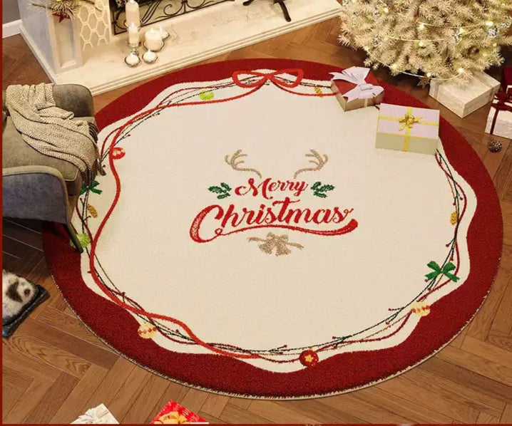 Christmas style round carpet