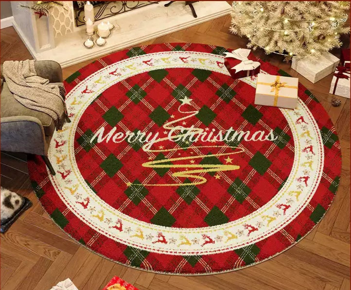 Christmas style round carpet