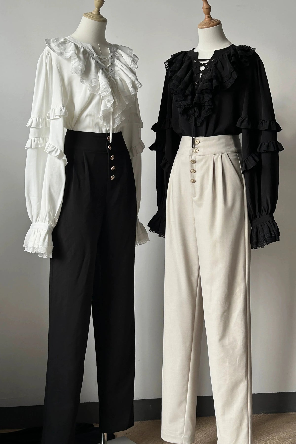 Fishbone Bustier Lolita Skirt + Shirt + Vest + Tail + Pants