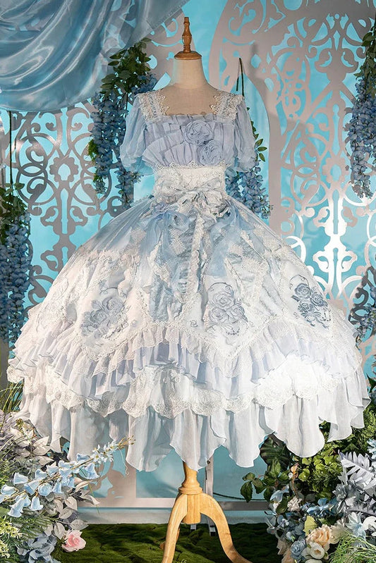 Fairy Princess Lolita Jumper Skirt + Hair Accessories + Sleeves