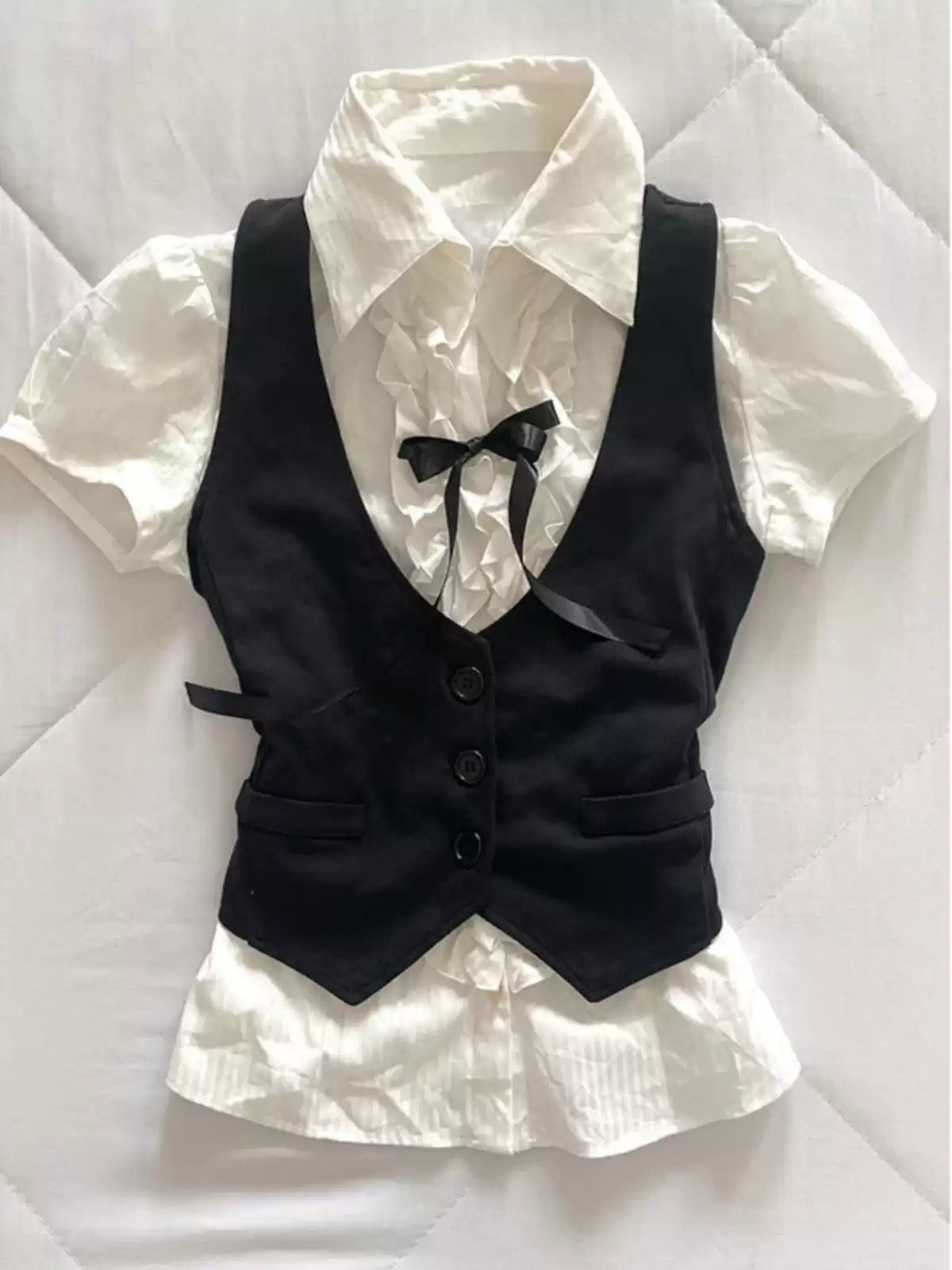 Vintage off-white striped shirt