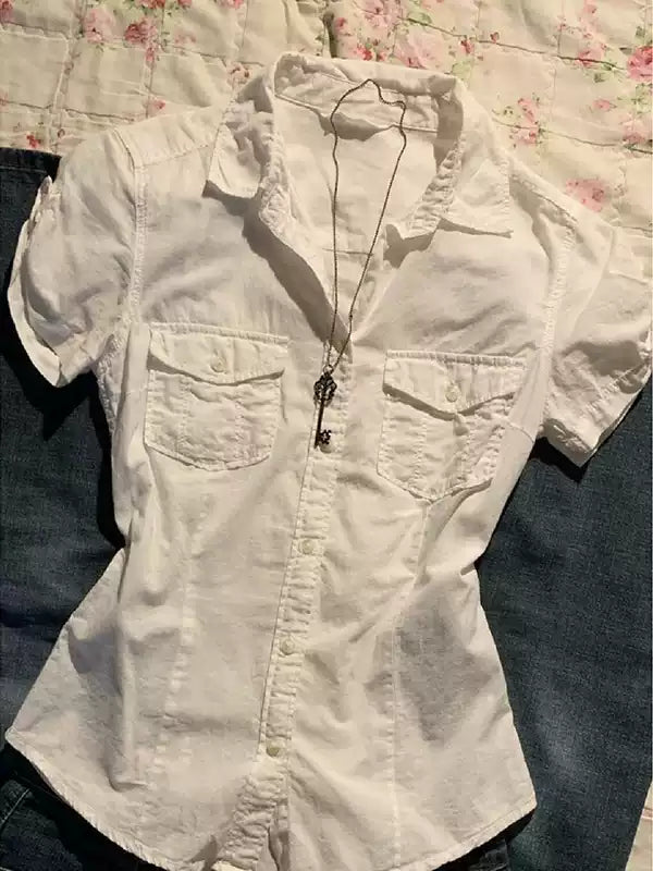 Waisted white shirt