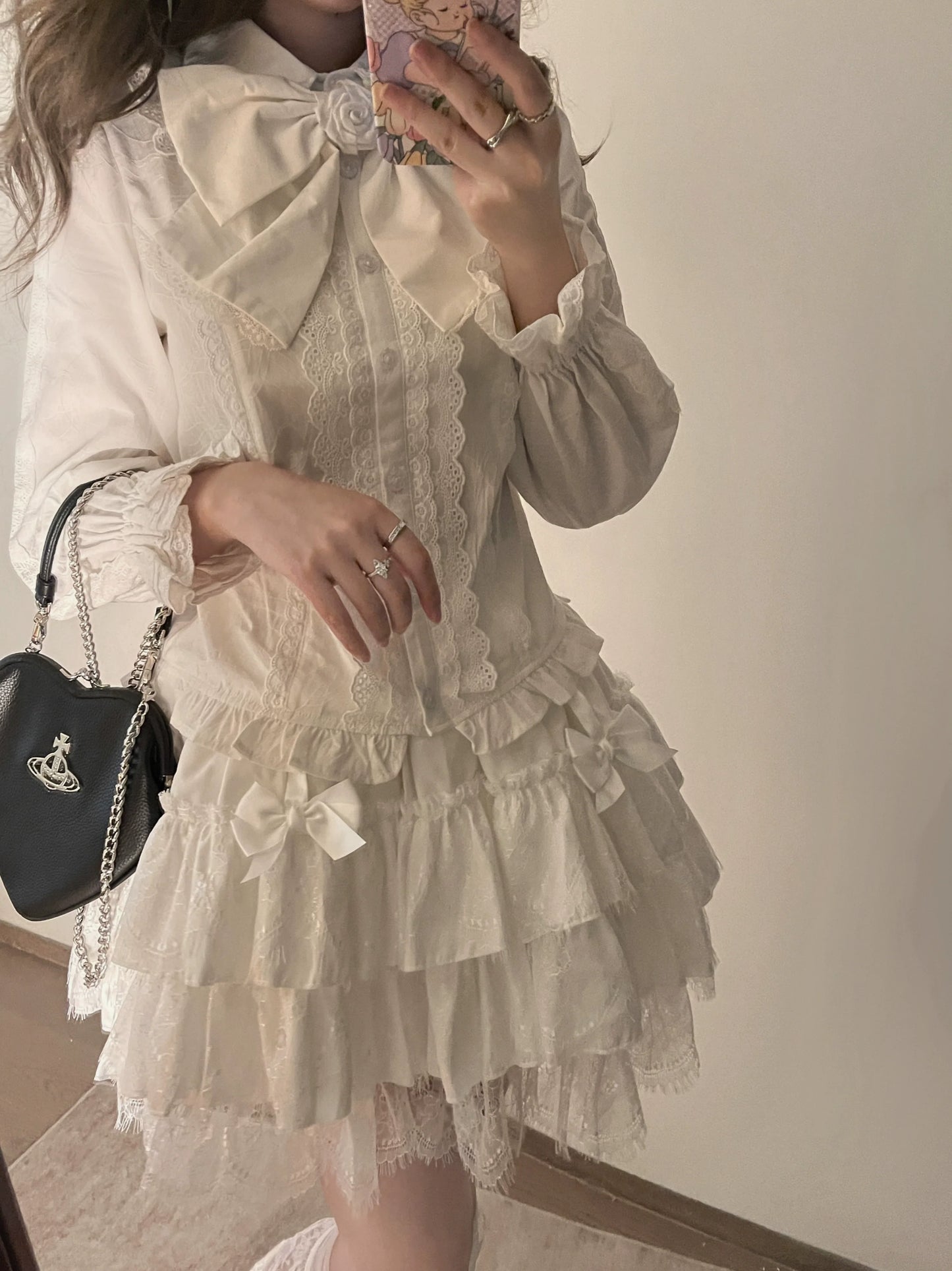 Kawaii Lolita Blouse Soft Girl Bubble Puff Sleeve
