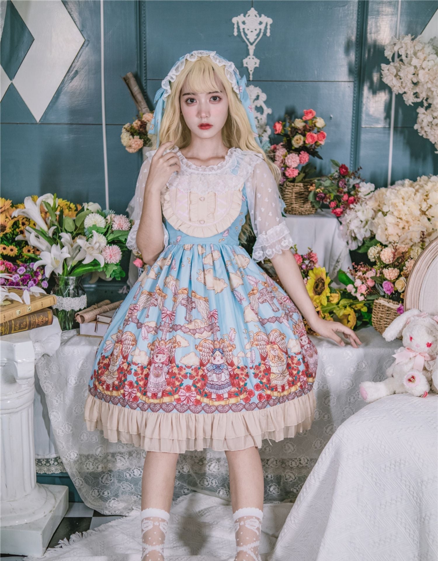 Plus Size Lolita Shirt Lace Mesh Blouse