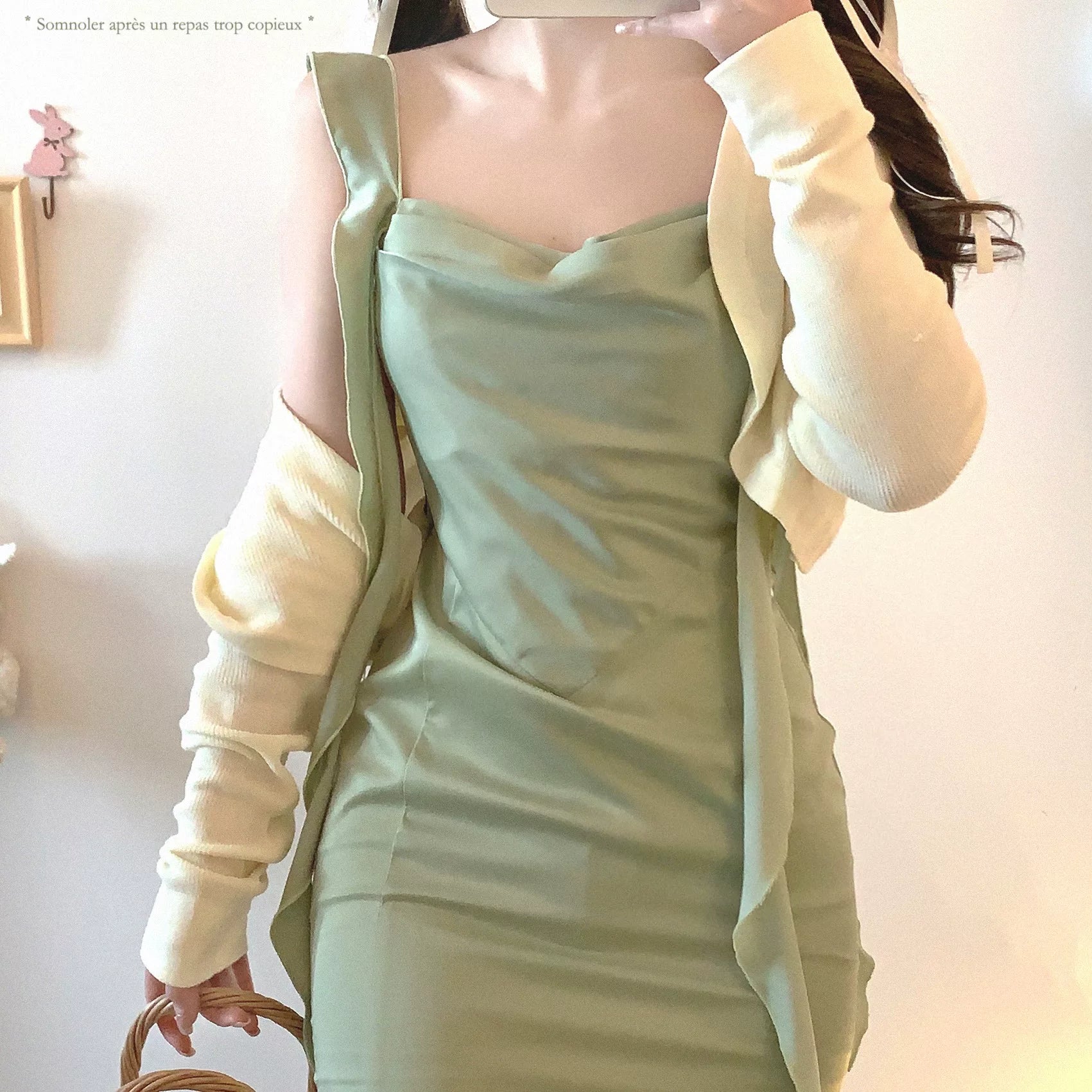Last-Stock Ssz Green Satin French Romantic Vintage Sweetheart Neck Draped Tie Fitted Mermaid Elegant Slip Dress