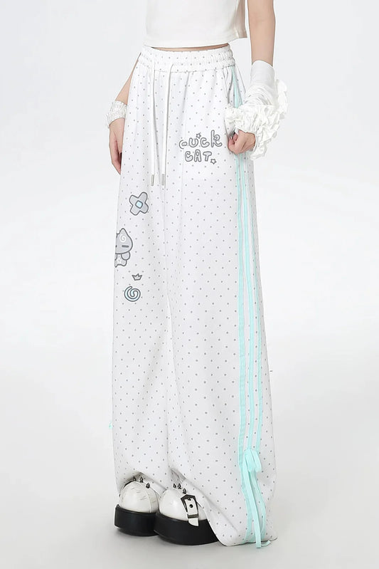 Polka Dot Casual Loose Pants