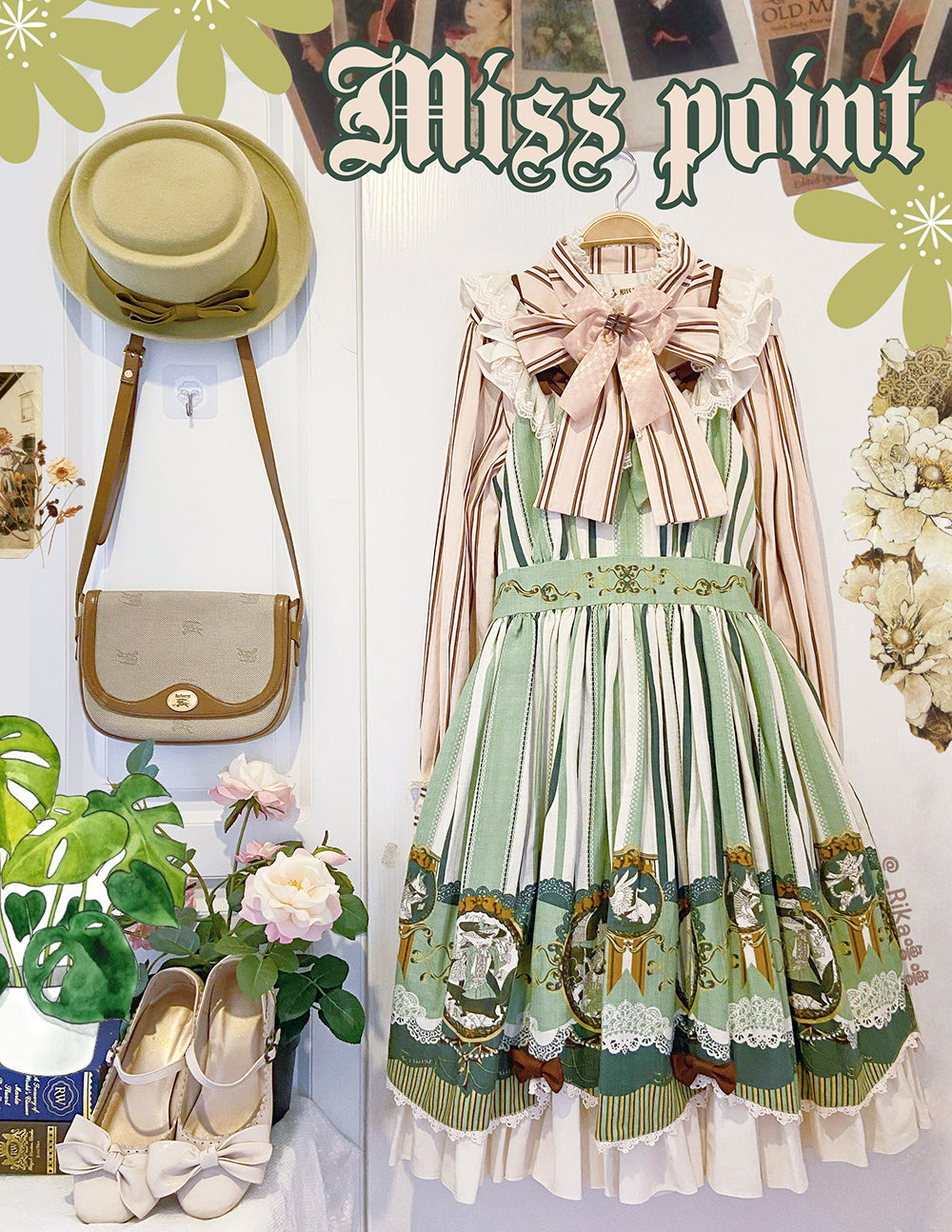 Chocolate Daily Light Sweet Stripe Lolita Blouse