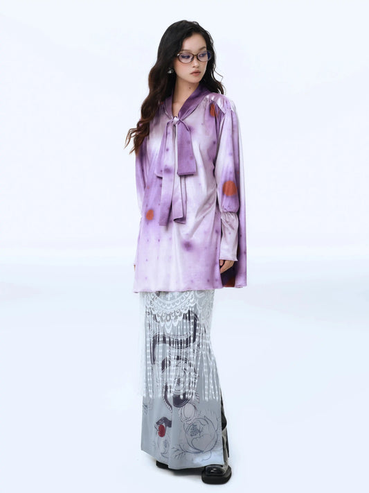Year of the Snake Retro Velvet Skirt