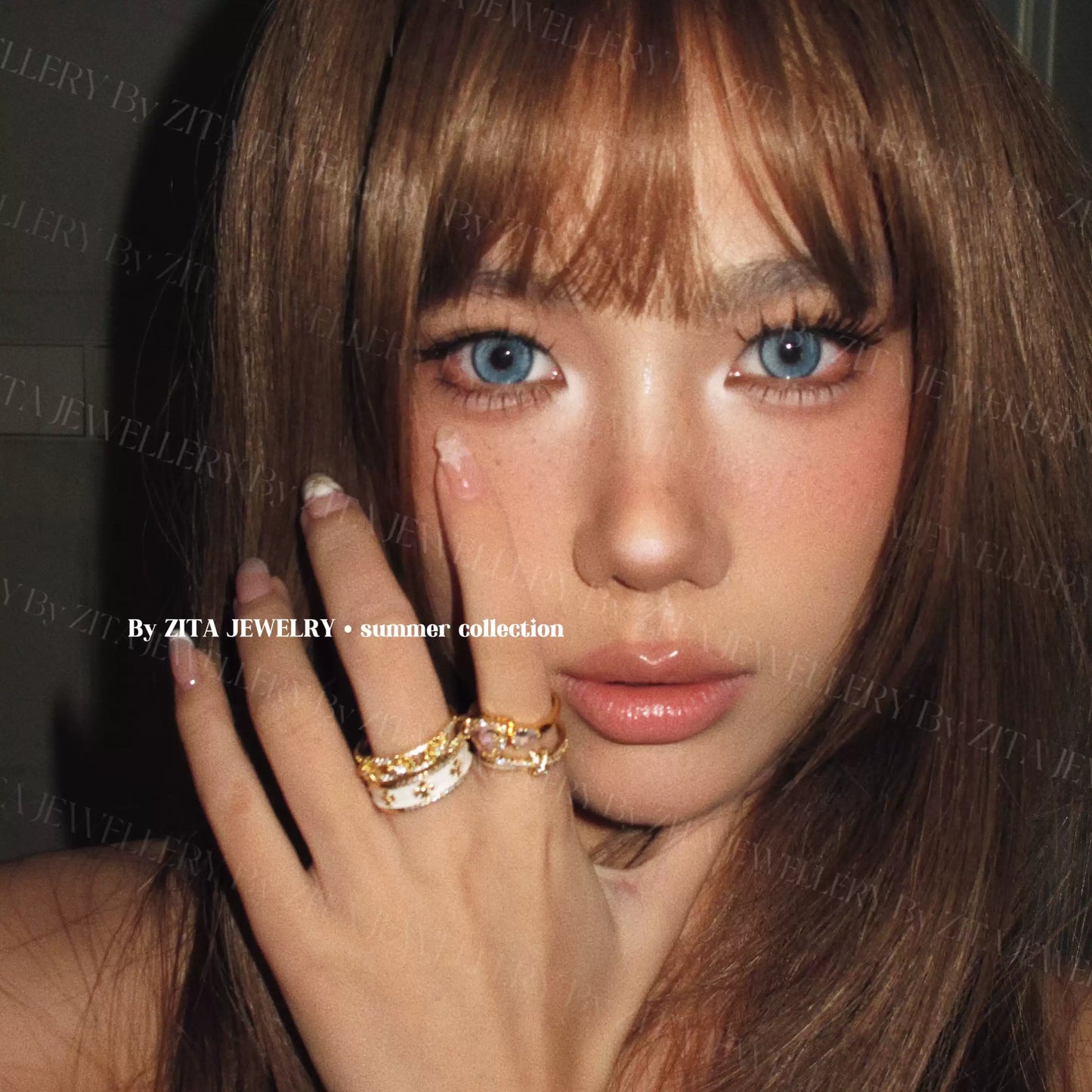 Sparkling Hottie Cross Diamond Ring Set