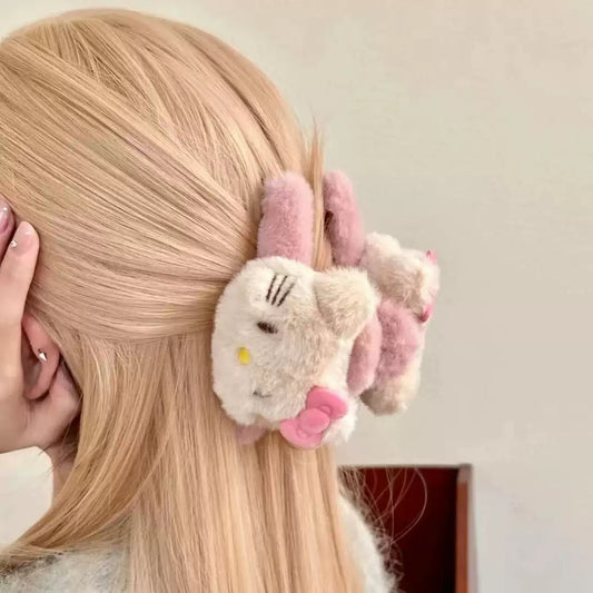 Sweet Kt Bow Plush Clip