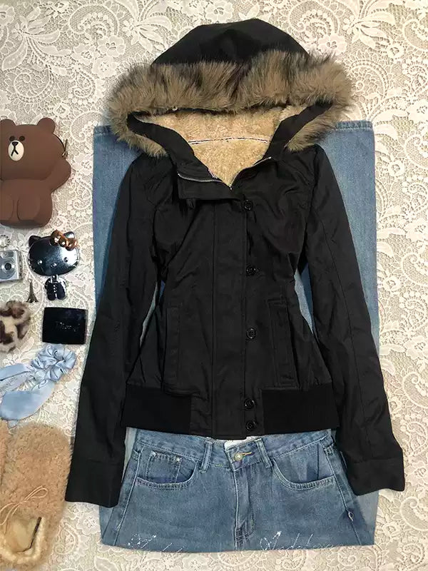 White plush jacket
