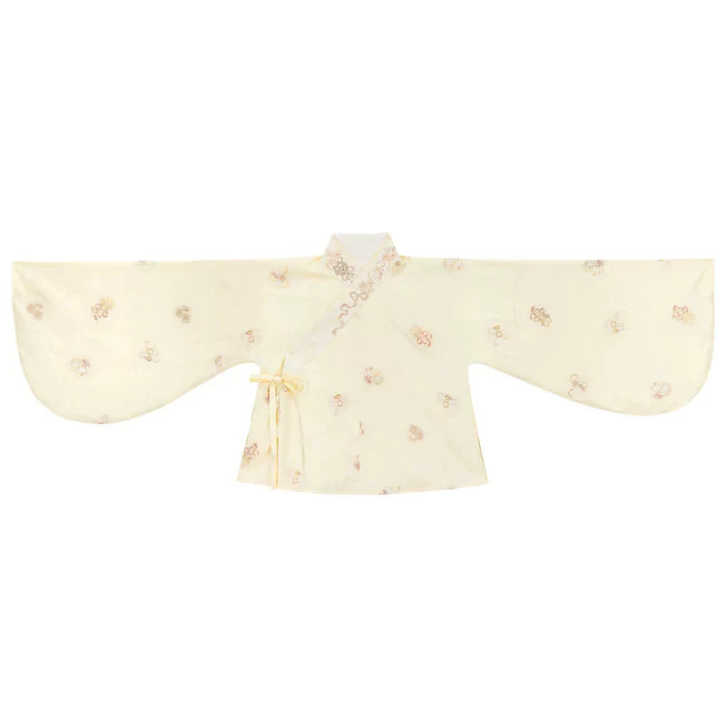 Chinese Pastel Top + Apron + Bow + Necklace + Brooch + Hair Accessories