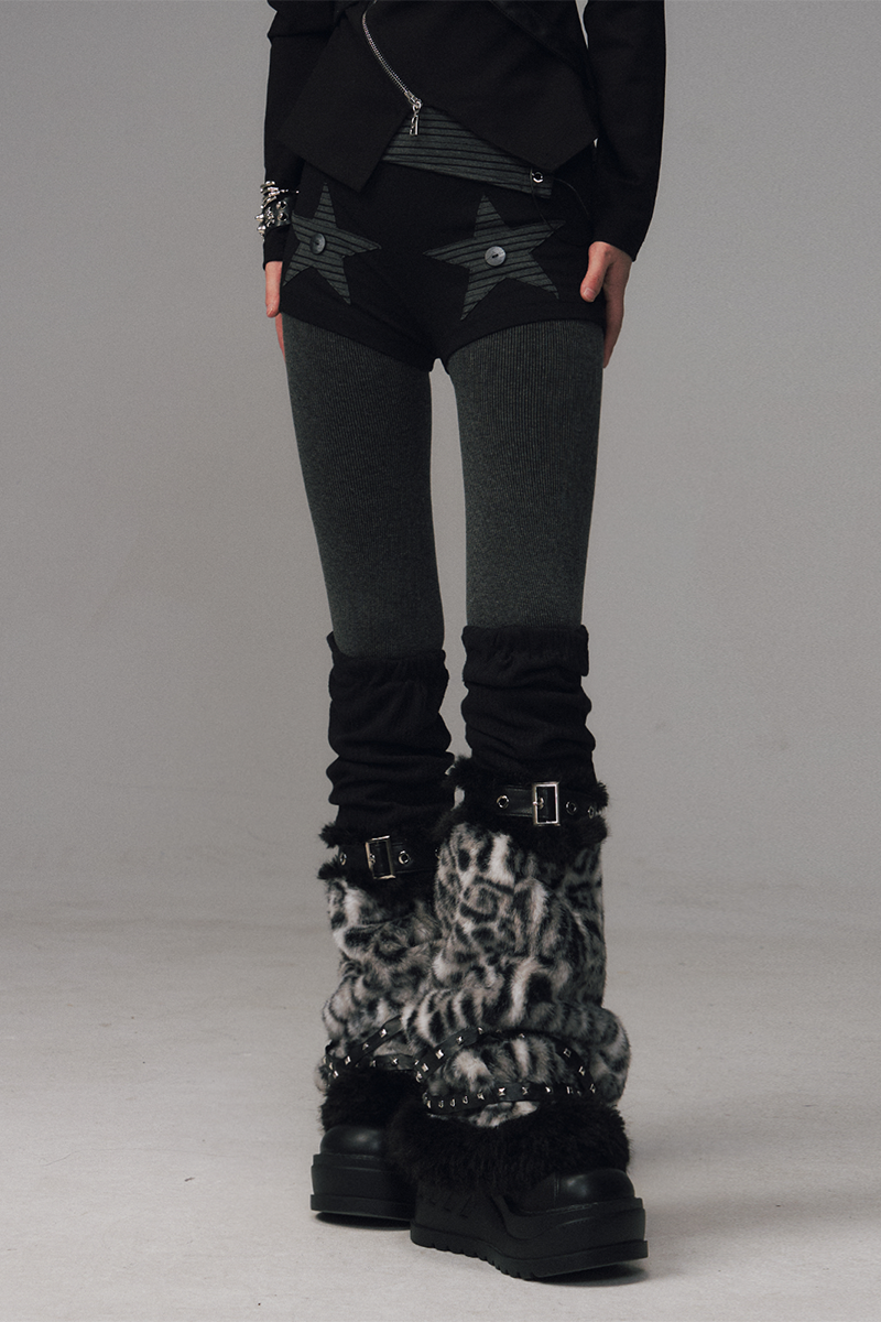 Garden Gray Fleece Tights