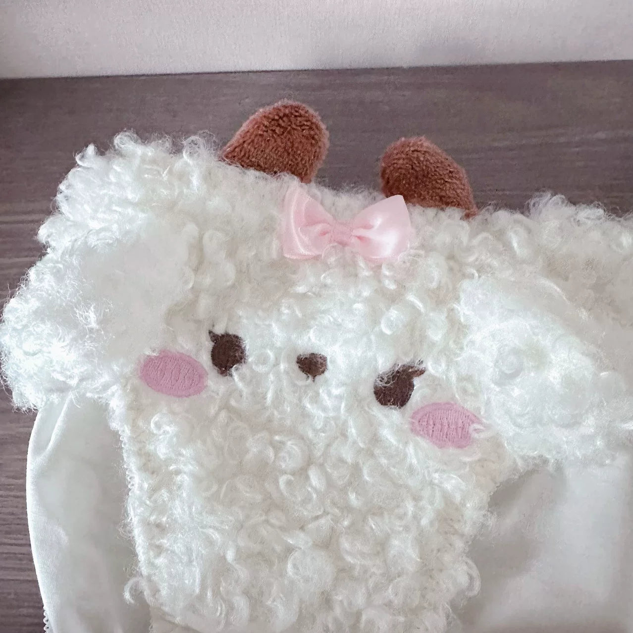 Curly Wool Lamb Japanese-Style Mid-Rise Girl’s Underwear, Pure Cotton Gusset, Cute Sweet Lolita Cozy Breathable for Women