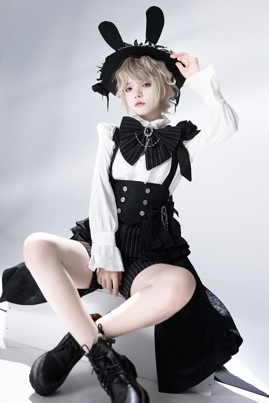 Rabbit Theatre Jacquard Version Lolita Prince Shirt Waist Seal Suit [Reserved Item].