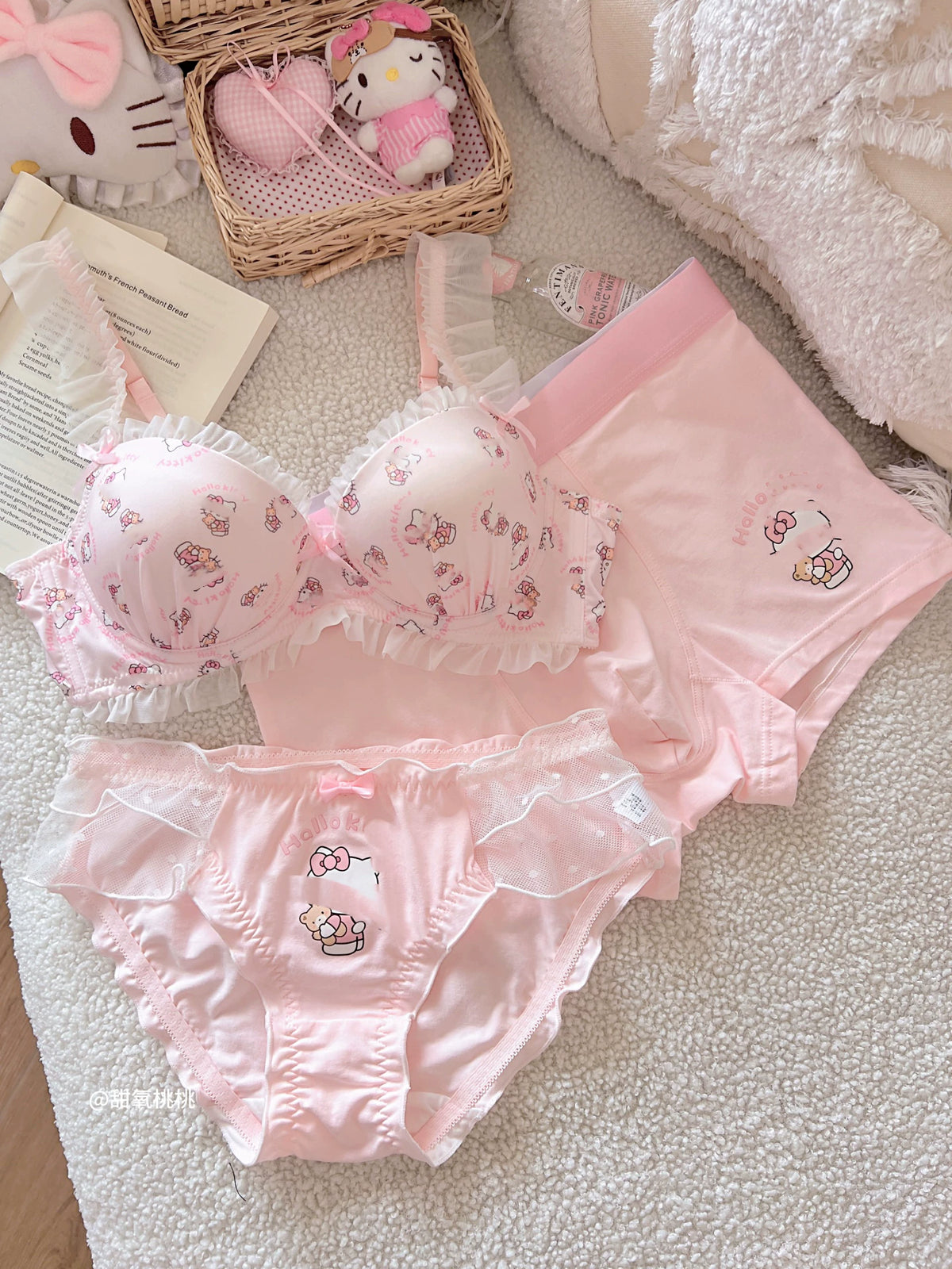 Kawaii Couple Lace Underwear Set | Matching Lingerie Gift Set for Couples
