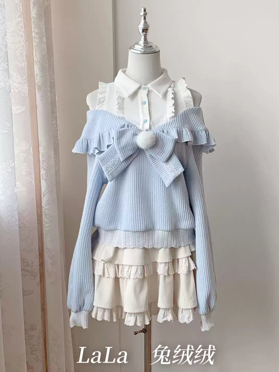 Velvet original design Nana off-the-shoulder sweater