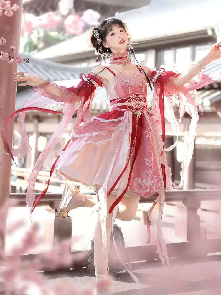 JSK embroidered girdle feather lolita dress