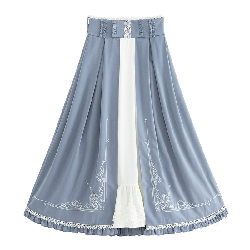 Classic Lolita Skirt Set Elegant Winter Cape