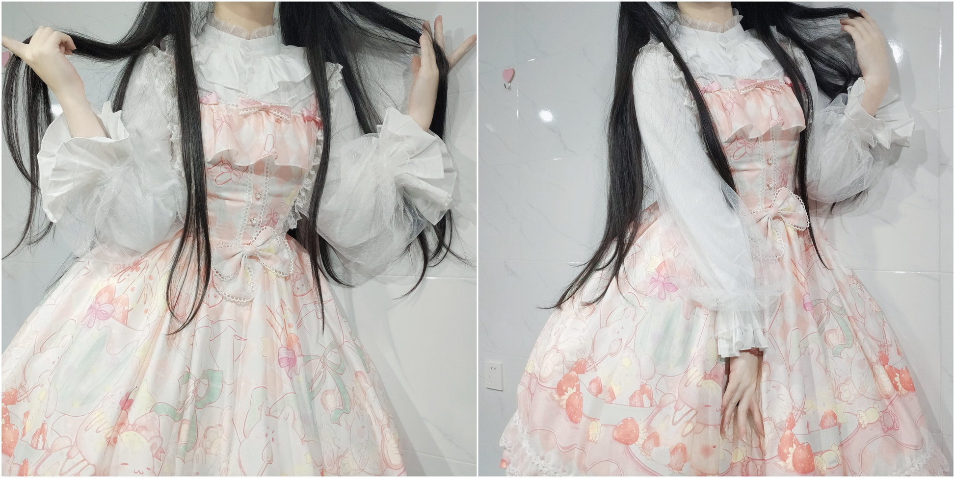 Dim Moonlight~Classic Lolita Chiffon Yarn Inner Blouse