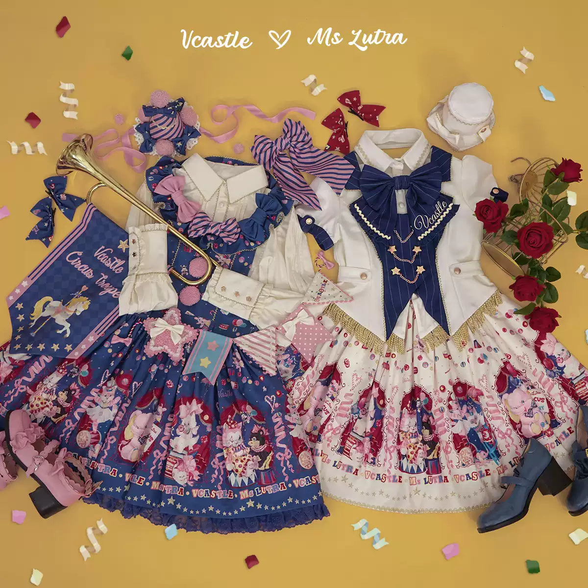 Vacuum Castle Suspender Skirt SK Suit