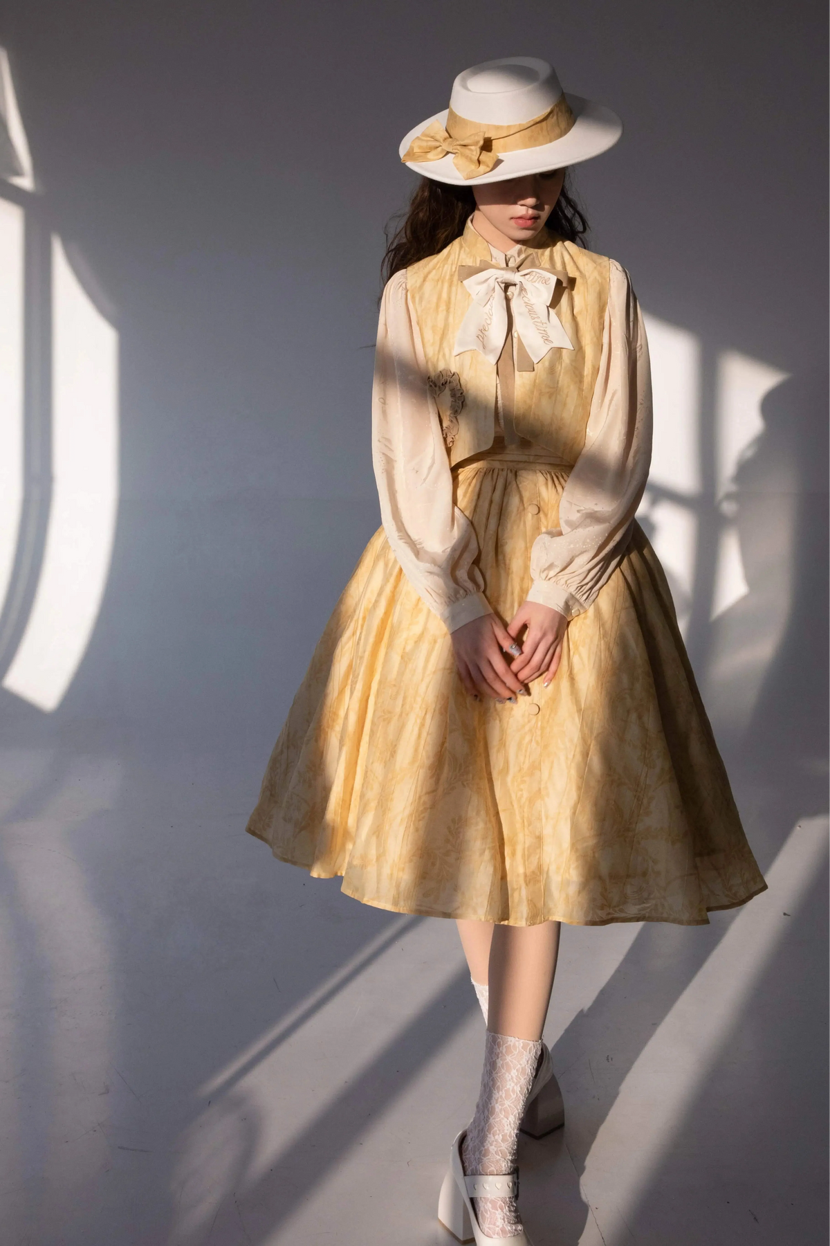 Golden Years Jacquard Dress Bud Yellow ［Vest］
