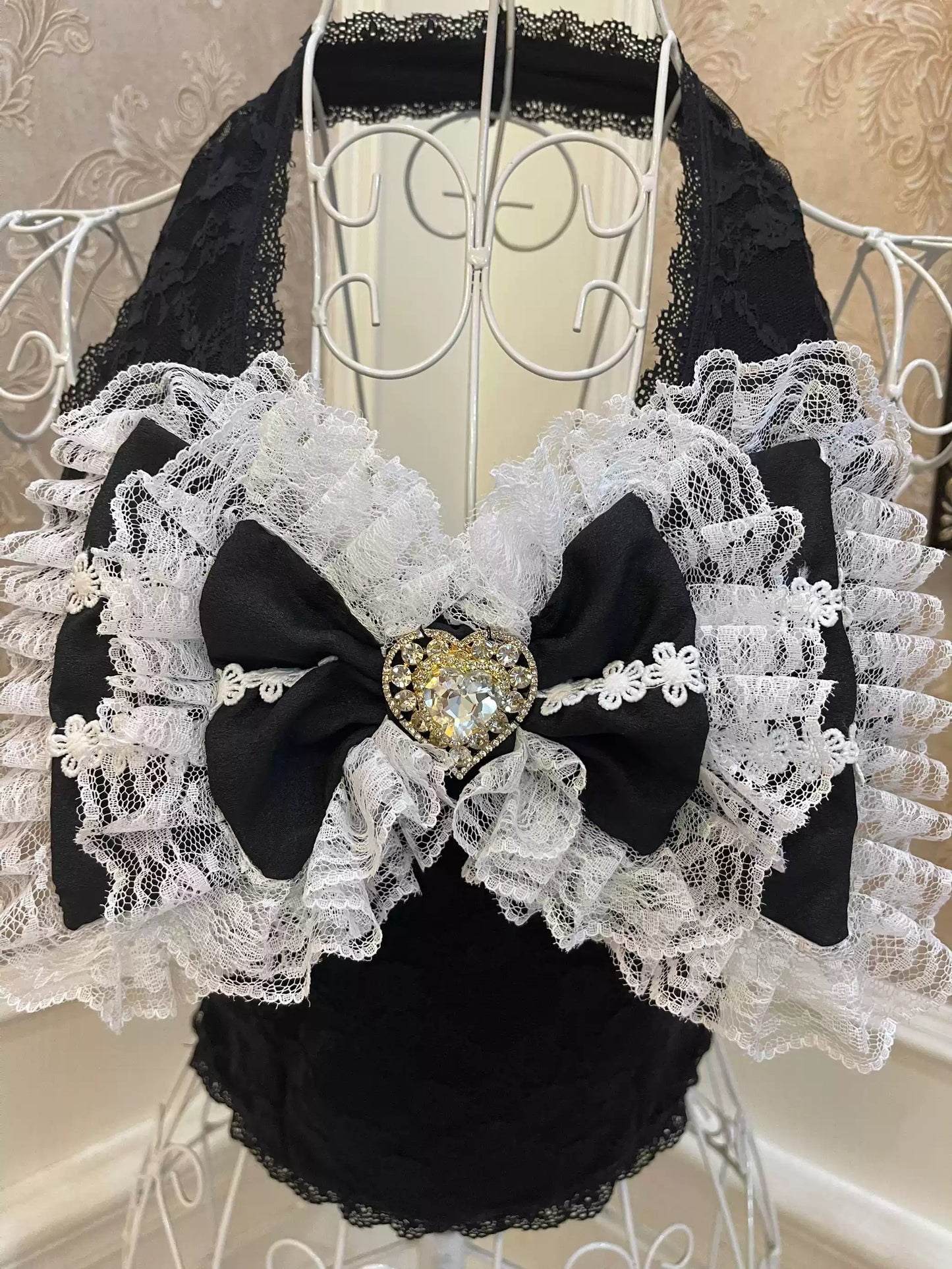 Bow Love Diamond Lace Tank Top