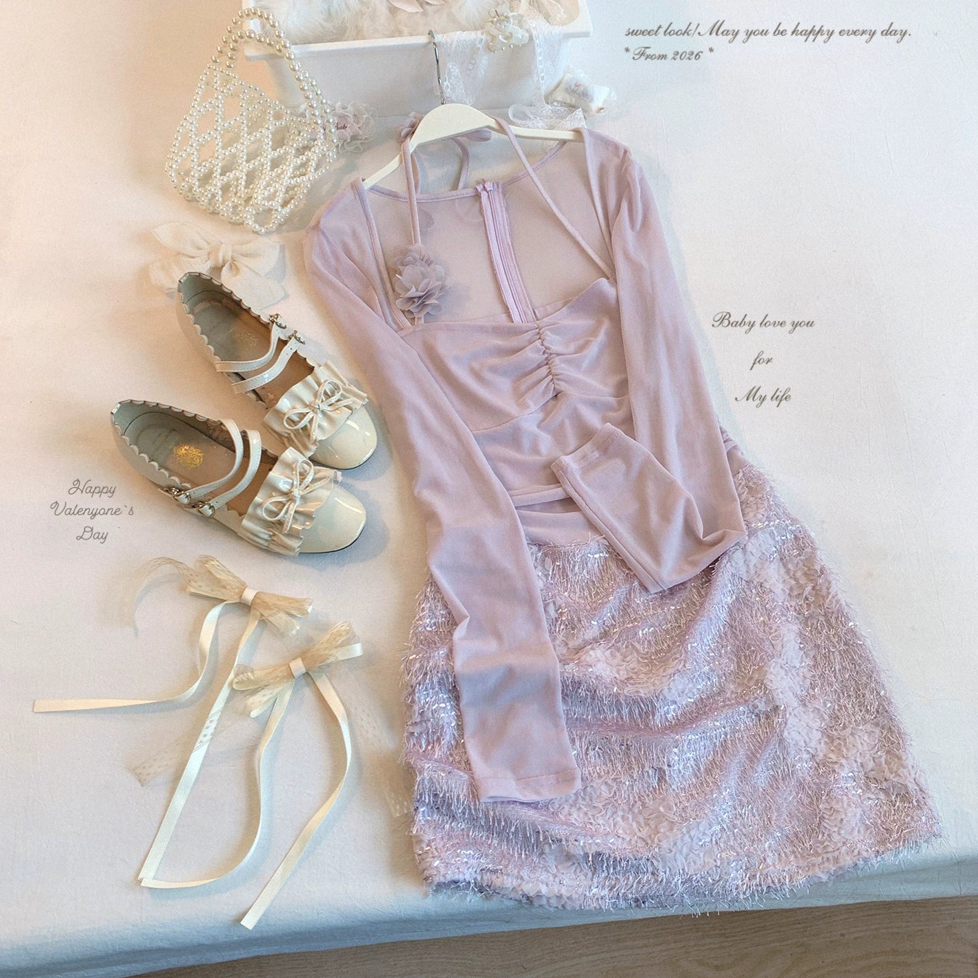 Last-Stock Joykik* Soft, Stretchy Mesh Tulle “Pure Desire” Square-Neck Halter Tassel Fitted Dress