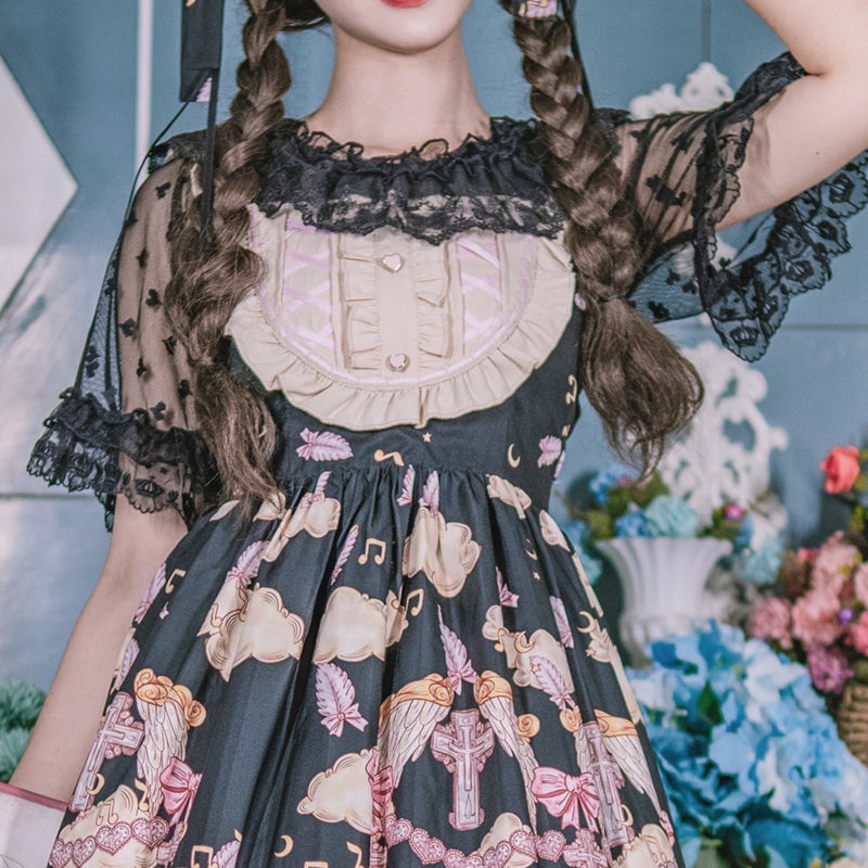 Plus Size Lolita Shirt Lace Mesh Blouse