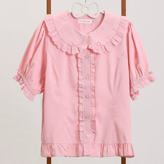 Sweet Short Sleeve Chiffon Lolita Blouse
