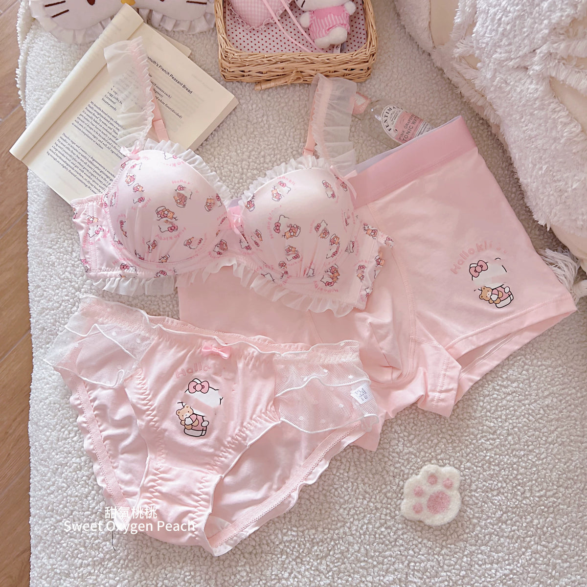 Kawaii Couple Lace Underwear Set | Matching Lingerie Gift Set for Couples