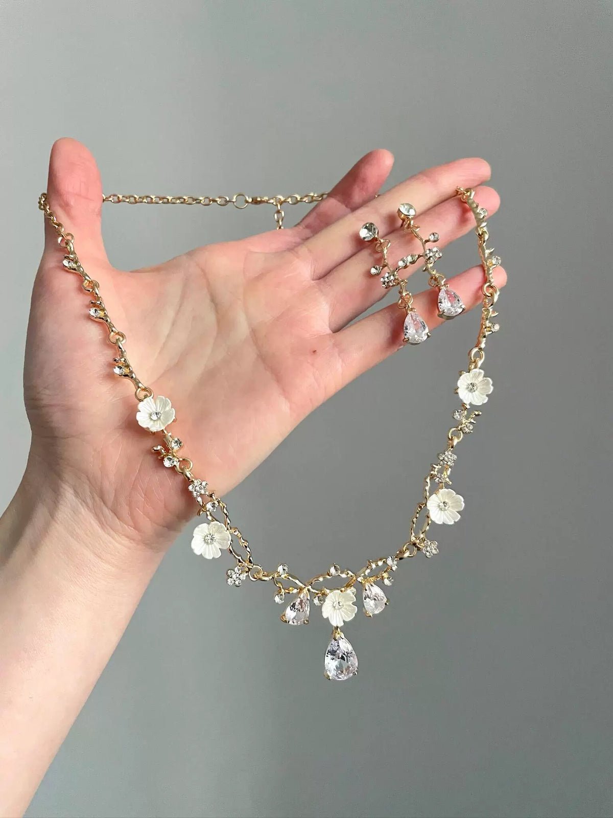 Vintage Rhinestone Flower Set