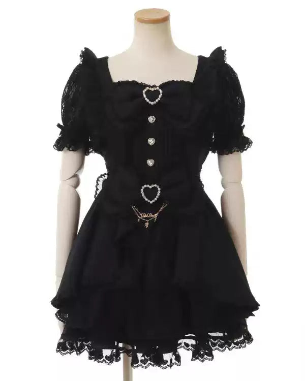 Retro Bow Lace Princess Dress