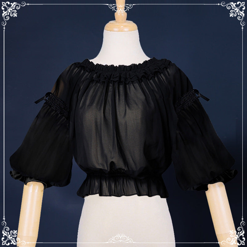 Middle Sleeve Chiffon Lolita Blouse