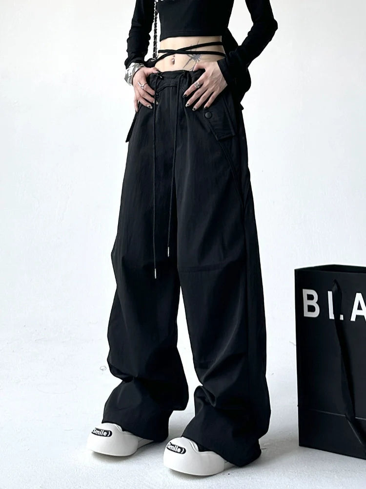 Utility Pocket Wide-Leg Trousers