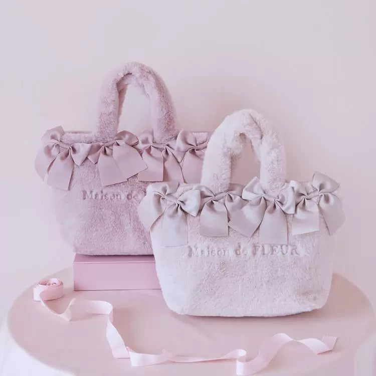Plush Bunny Crossbody Bag | Cute Bow Detail Rabbit Bag for Women