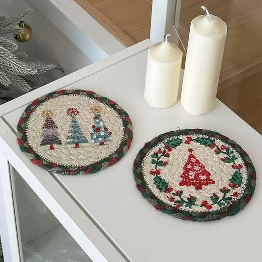 Christmas absorbent coasters tea mats