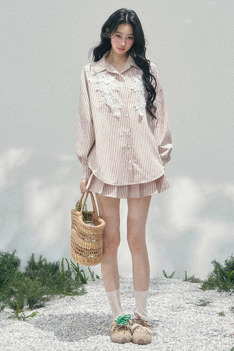 French Stripe Shirt + Skirt