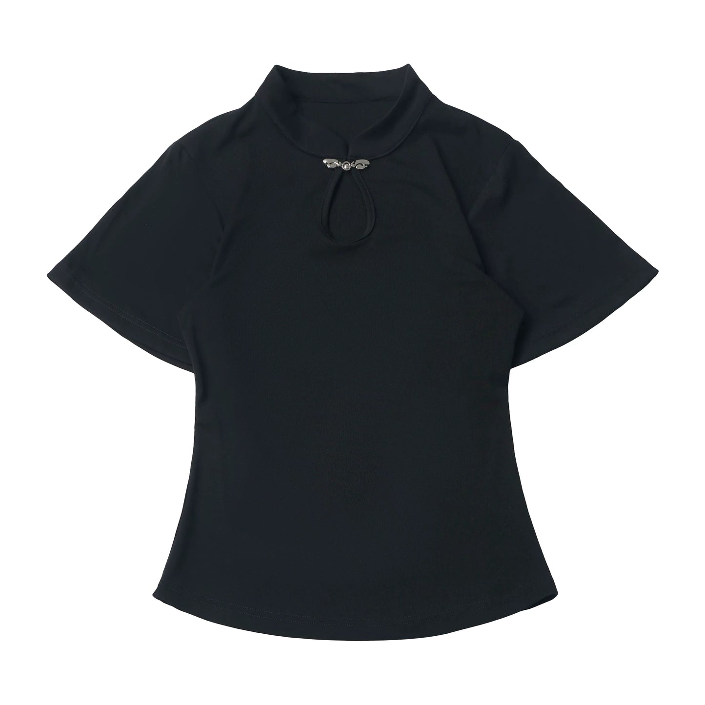 In Stock & Ships Fast 【Inkstone】 Cheongsam Collar Tencel Camisole Dress Top with Water-Ink Feel, Irregular Hem
