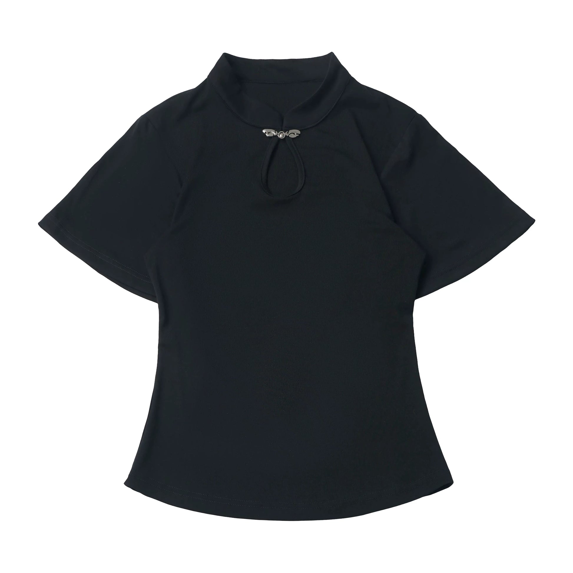 In Stock & Ships Fast 【Inkstone】 Cheongsam Collar Tencel Camisole Dress Top with Water-Ink Feel, Irregular Hem